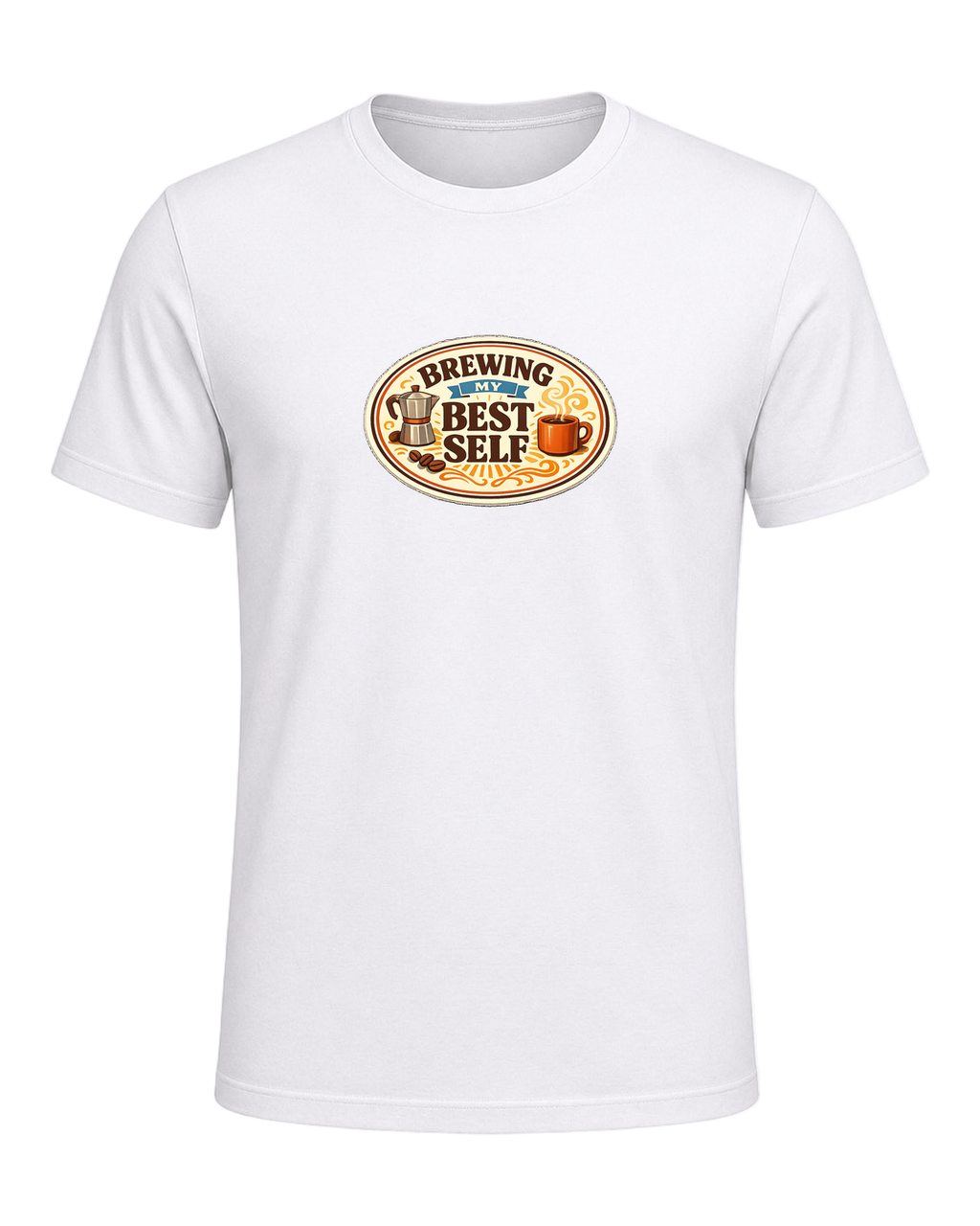 Brewing My Best Self Tee — White