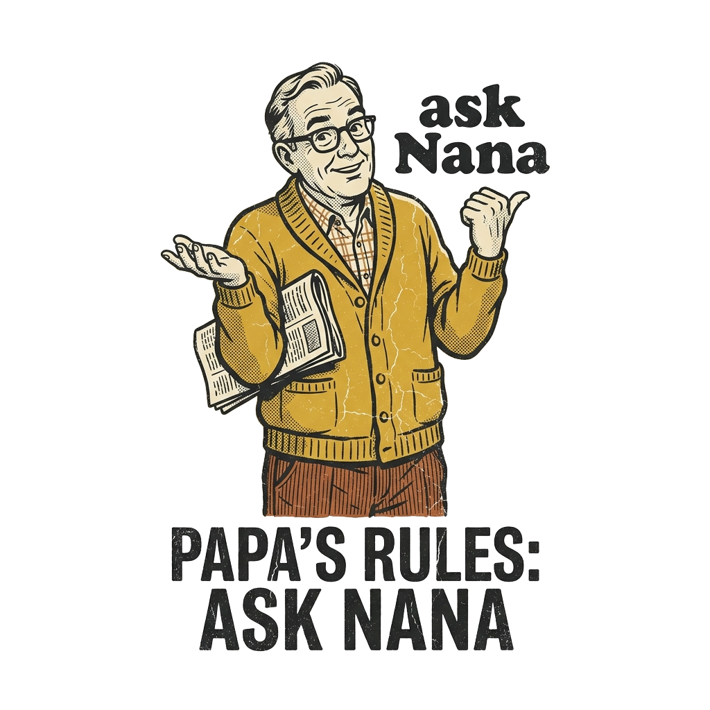 Papa's rules: ask Nana