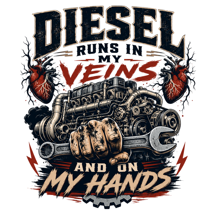 Diesel Runs in My Veins and on My Hands — Scenic Tee