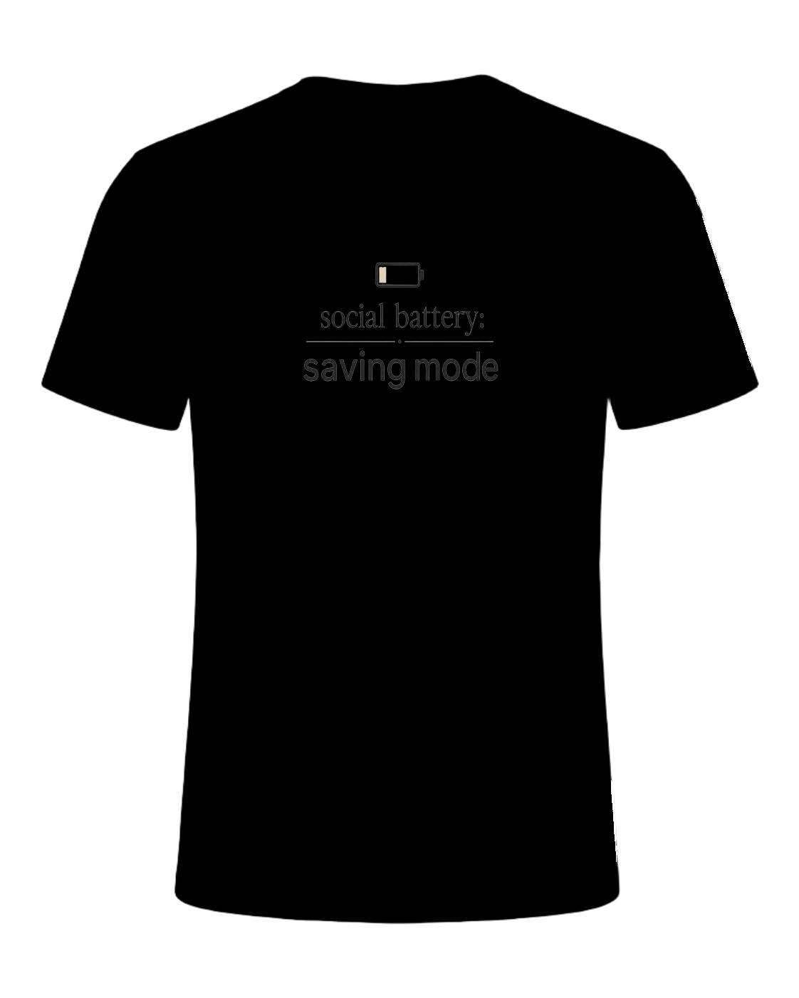 social battery: saving mode — Black