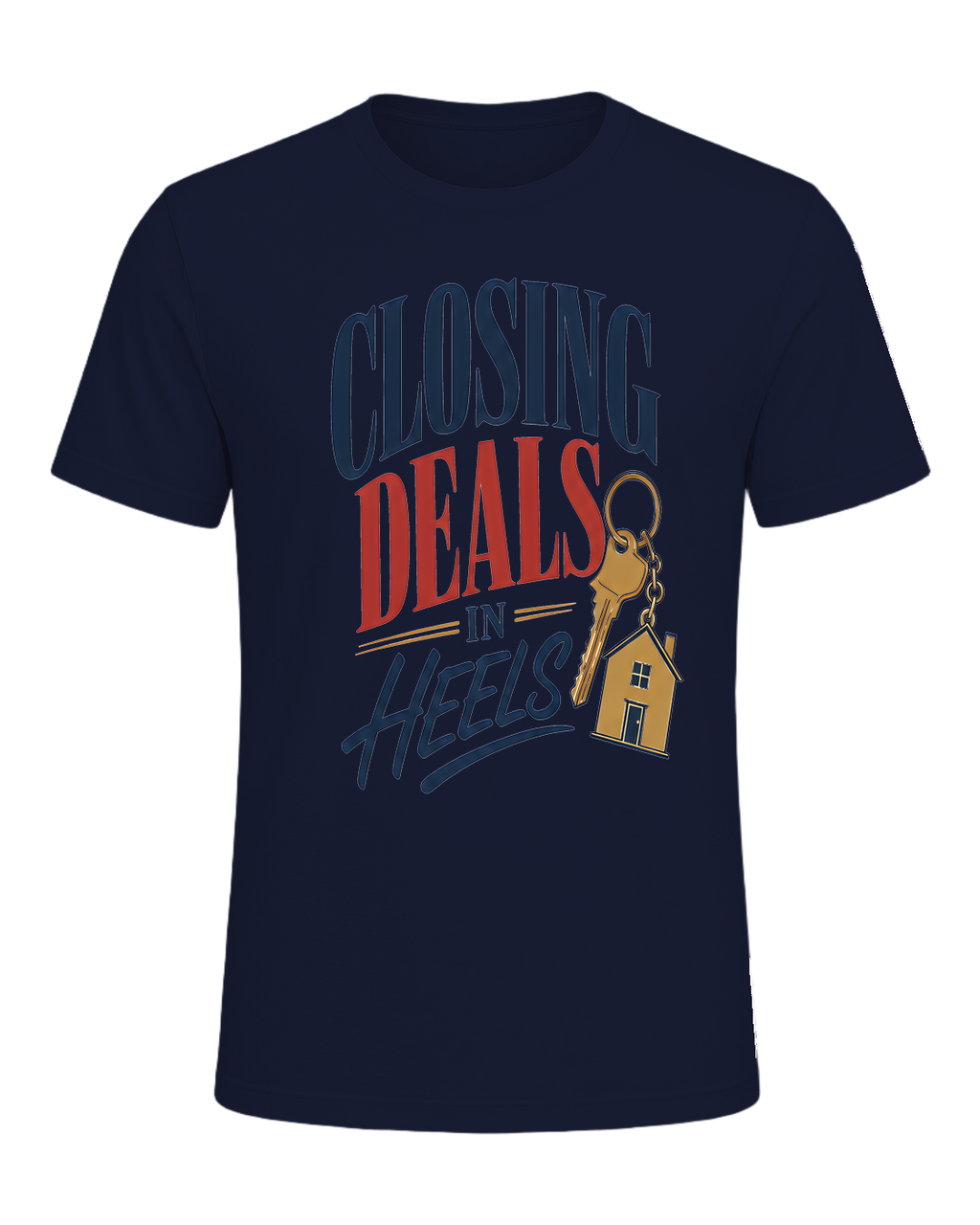 CLOSING DEALS IN HEELS — Navy