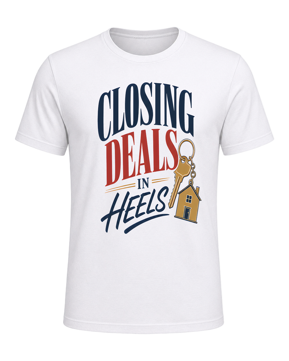 CLOSING DEALS IN HEELS — White