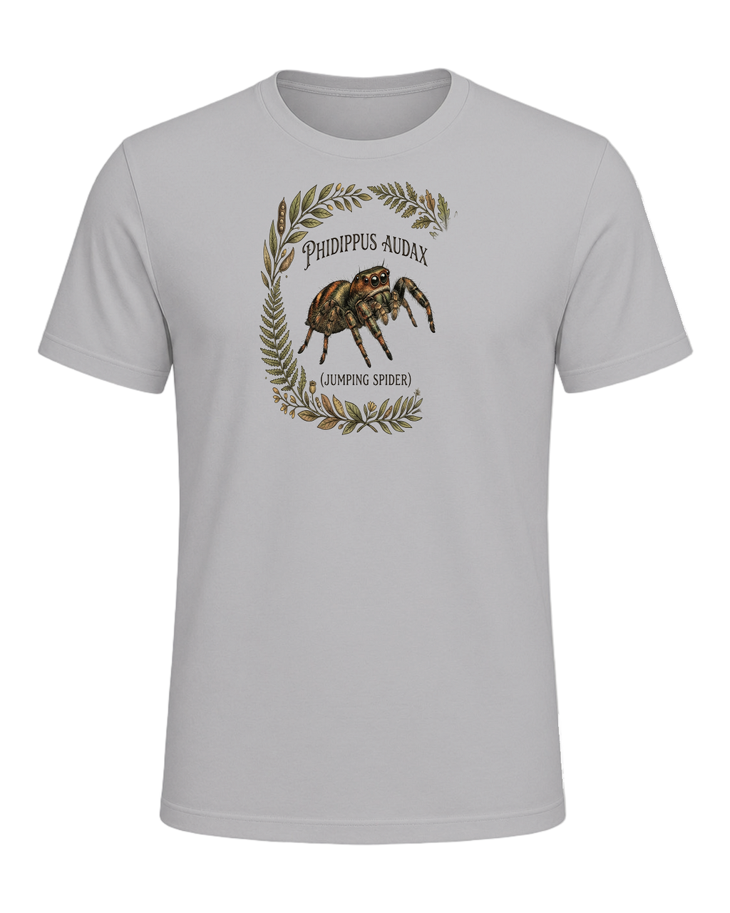 Jumping Spider Close-up Art — Athletic Heather