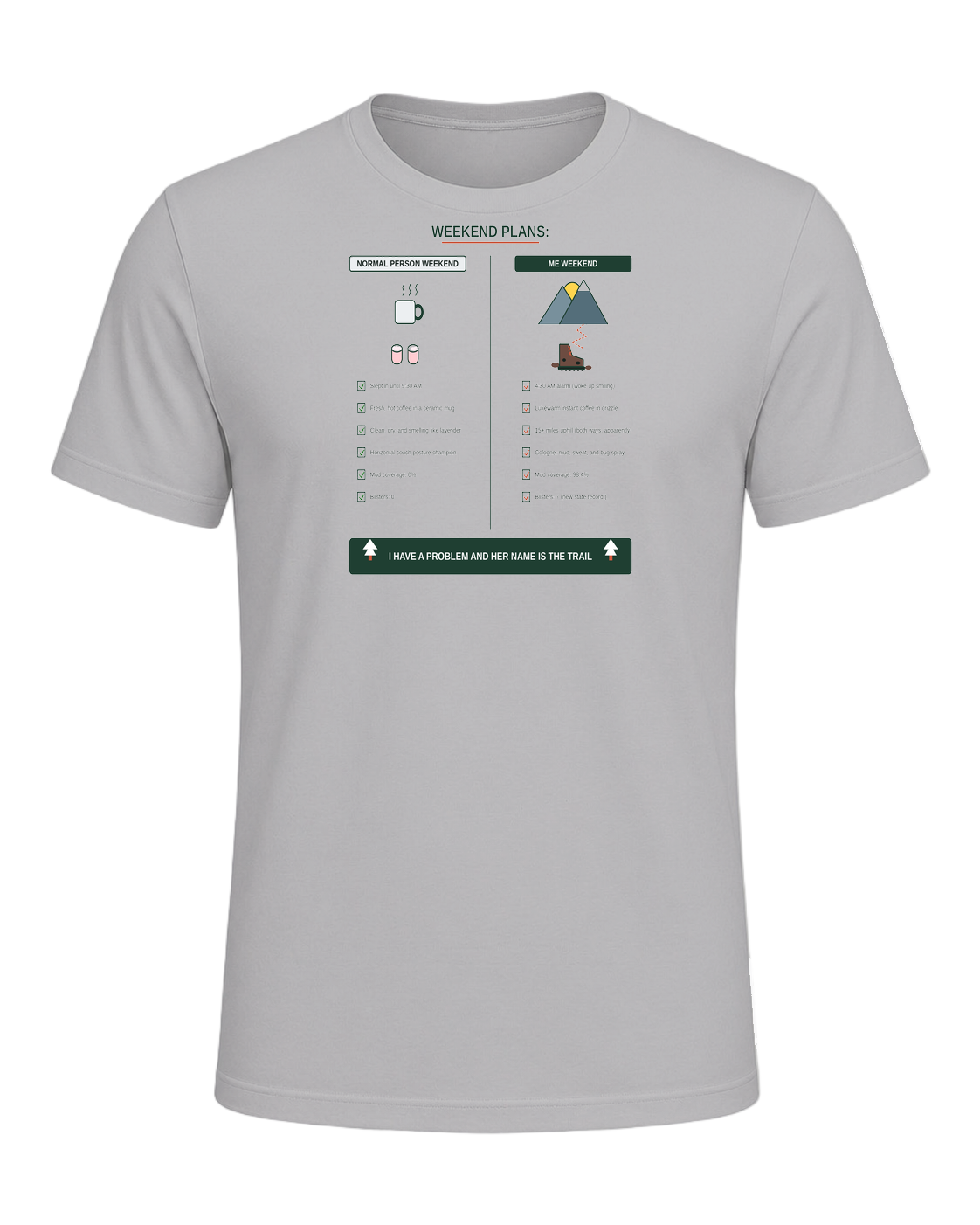 Hike Obsessed Humor — Athletic Heather