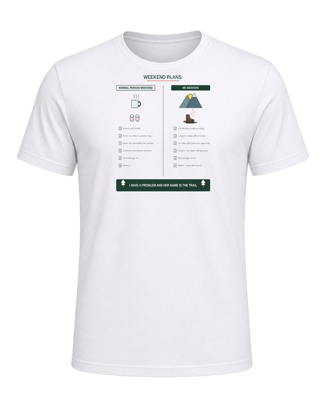 Hike Obsessed Humor — White