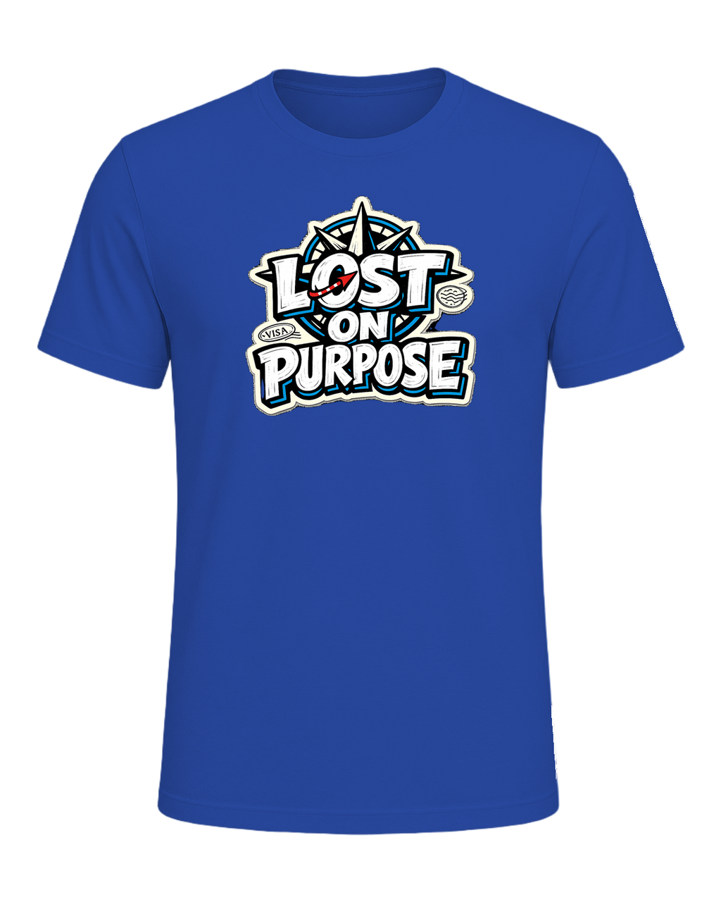 A loud travel tee for wanderers who treat detours like the destination. — True Royal
