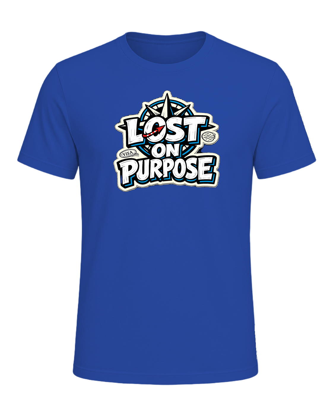 A loud travel tee for wanderers who treat detours like the destination. — True Royal