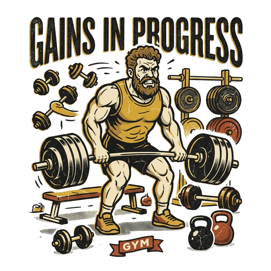Gym Lover T-Shirt — Gains in Progress