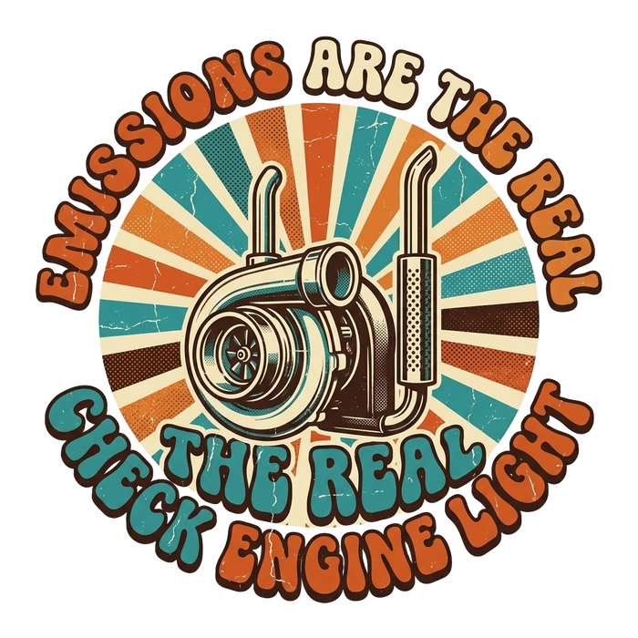 Emissions Are the Real Check Engine Light - Retro Tee