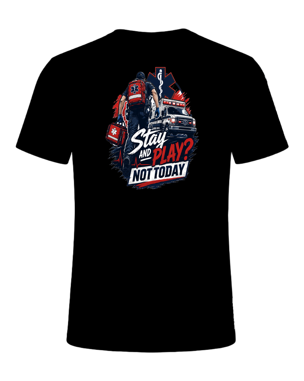 Stay and play? not today — Black