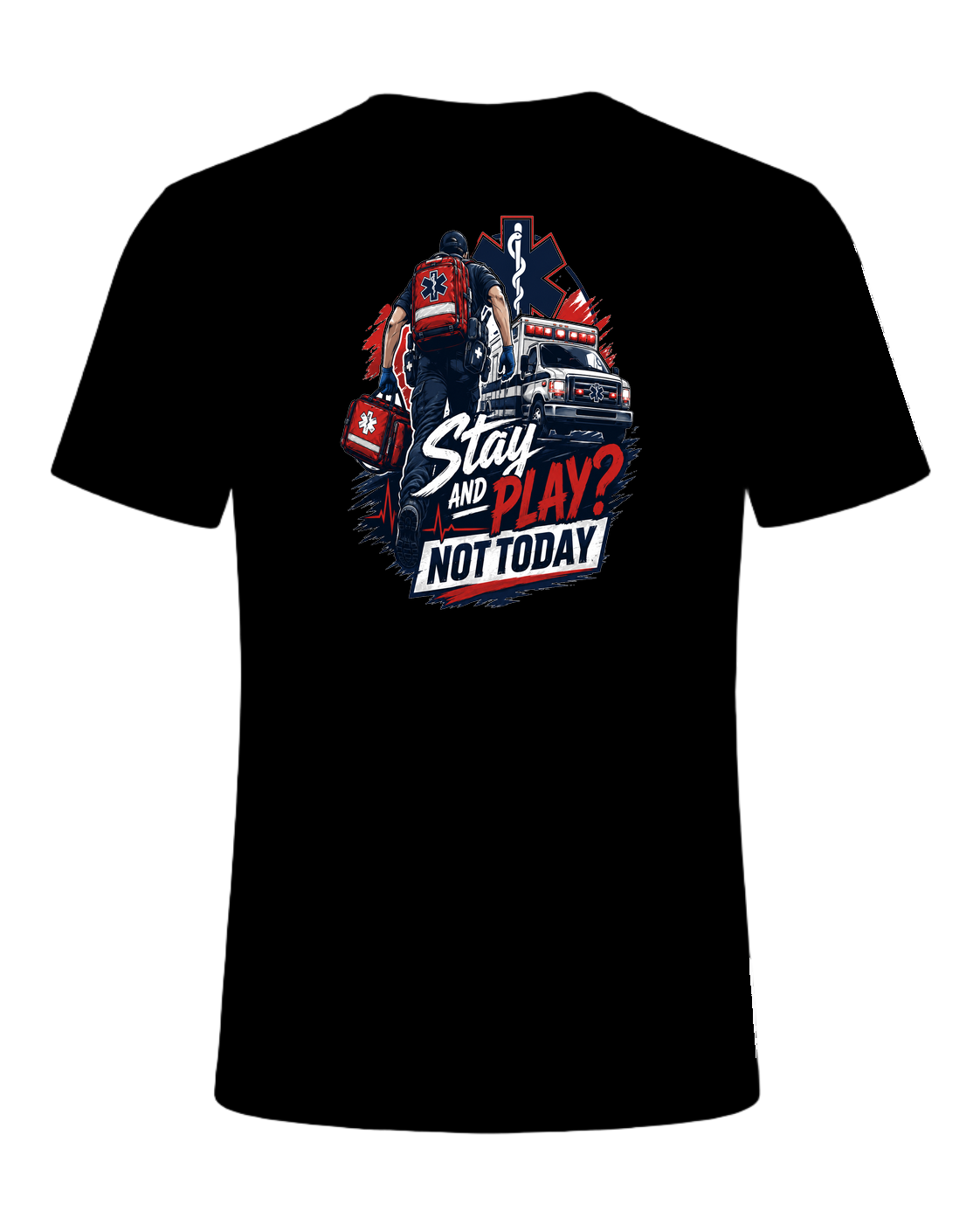 Stay and play? not today — Black