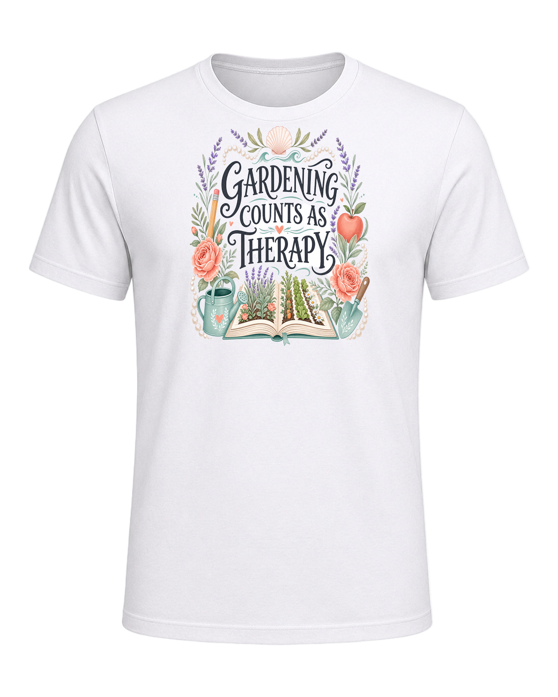 GARDENING COUNTS AS THERAPY — White