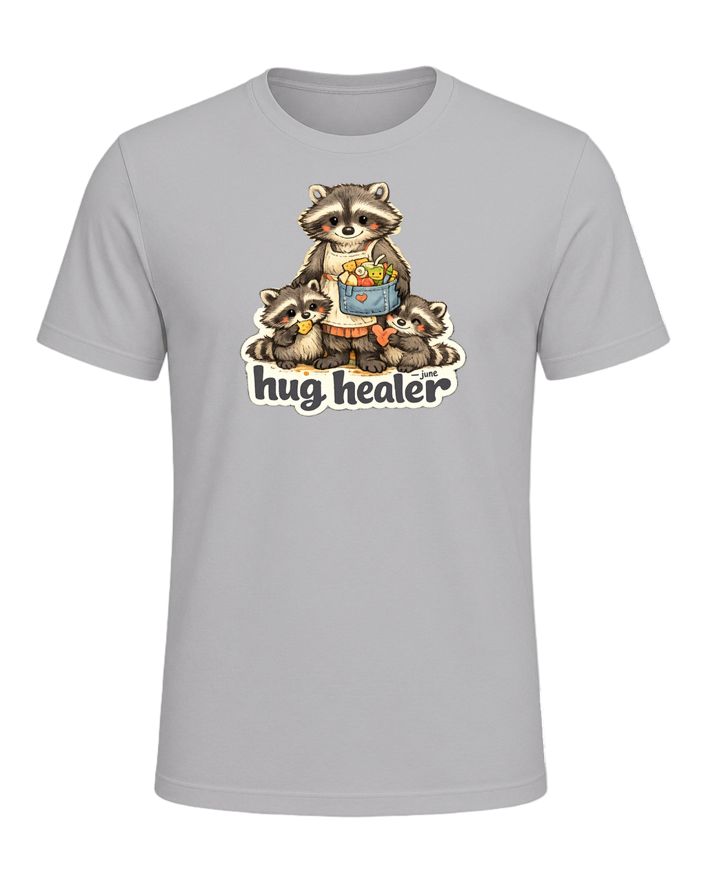 Snack Dealer, Hug Healer Tee — Athletic Heather