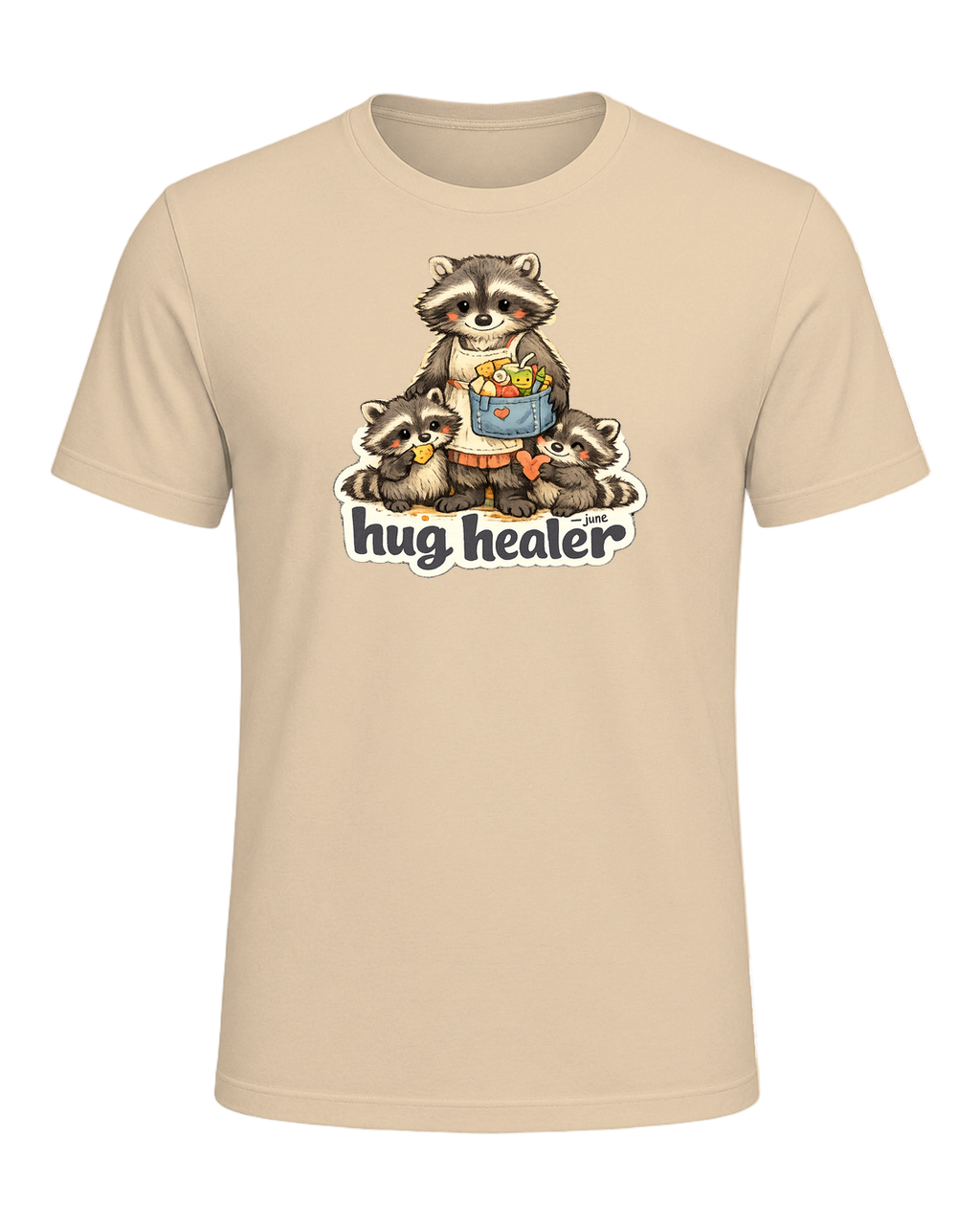 Snack Dealer, Hug Healer Tee — Soft Cream