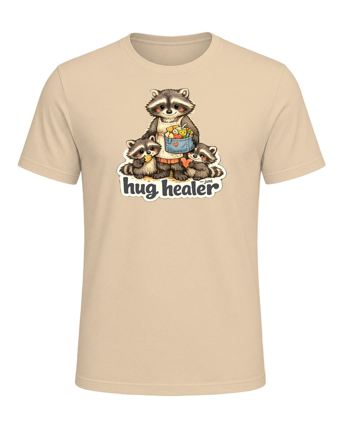 Snack Dealer, Hug Healer Tee — Soft Cream