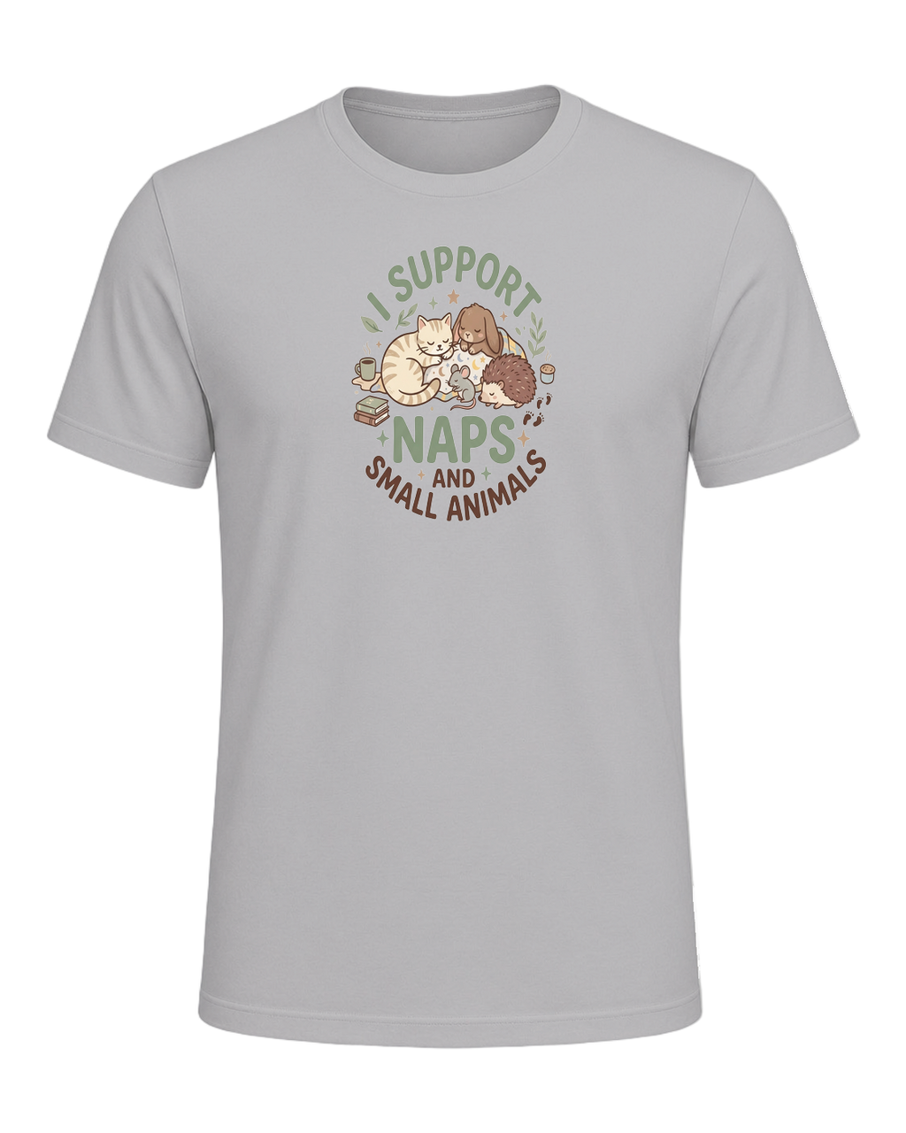 I SUPPORT NAPS AND SMALL ANIMALS — Athletic Heather