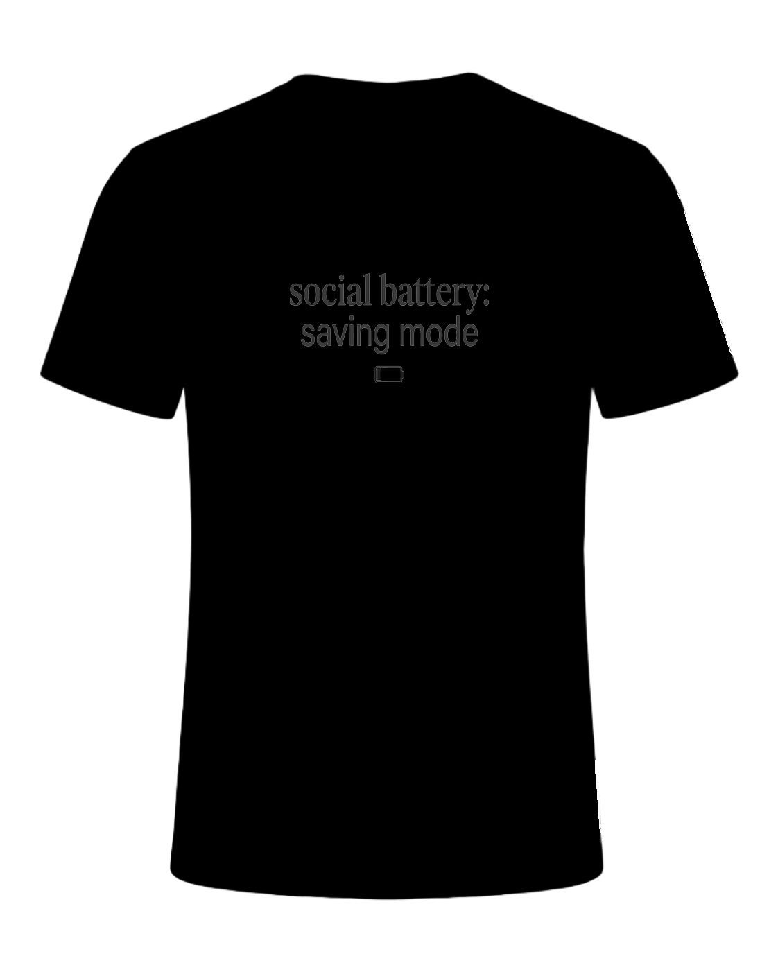 social battery: saving mode — Black