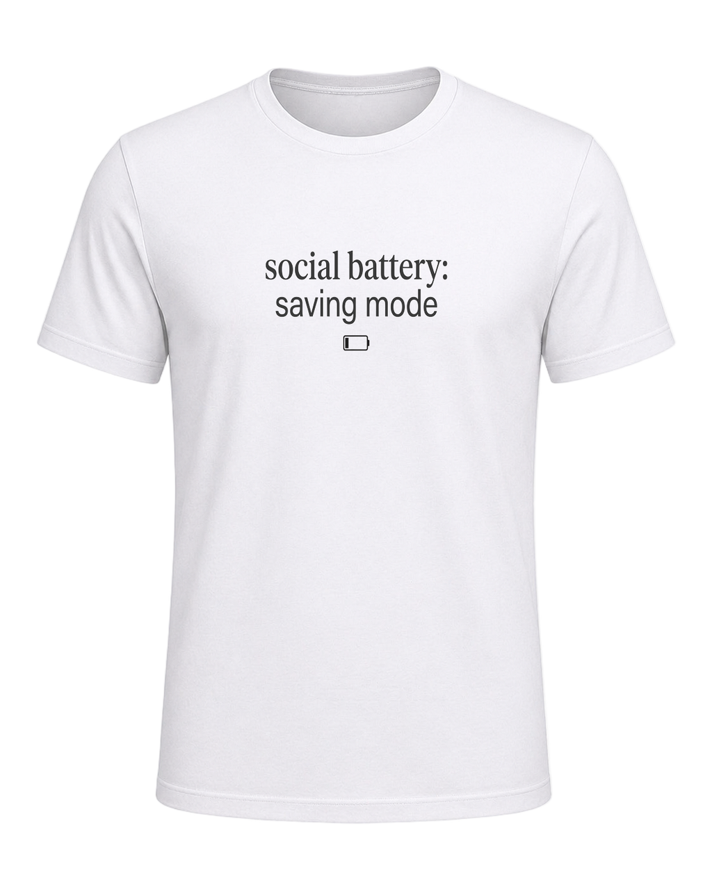 social battery: saving mode — White