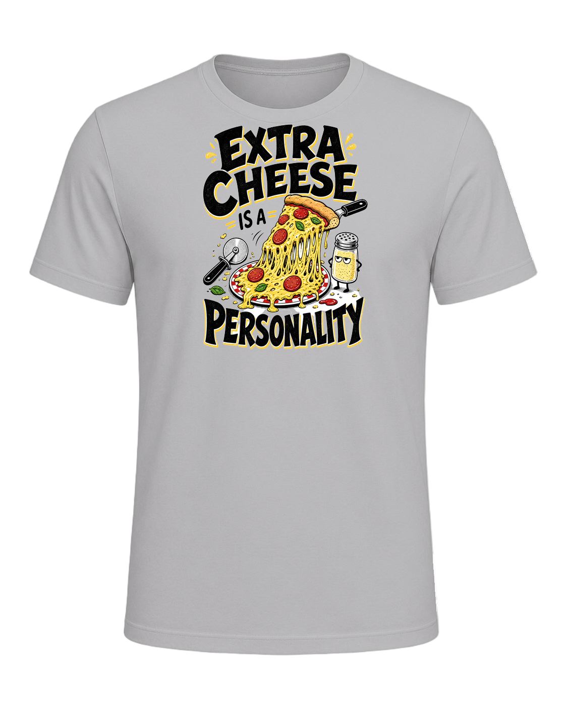 EXTRA CHEESE IS A PERSONALITY — Athletic Heather