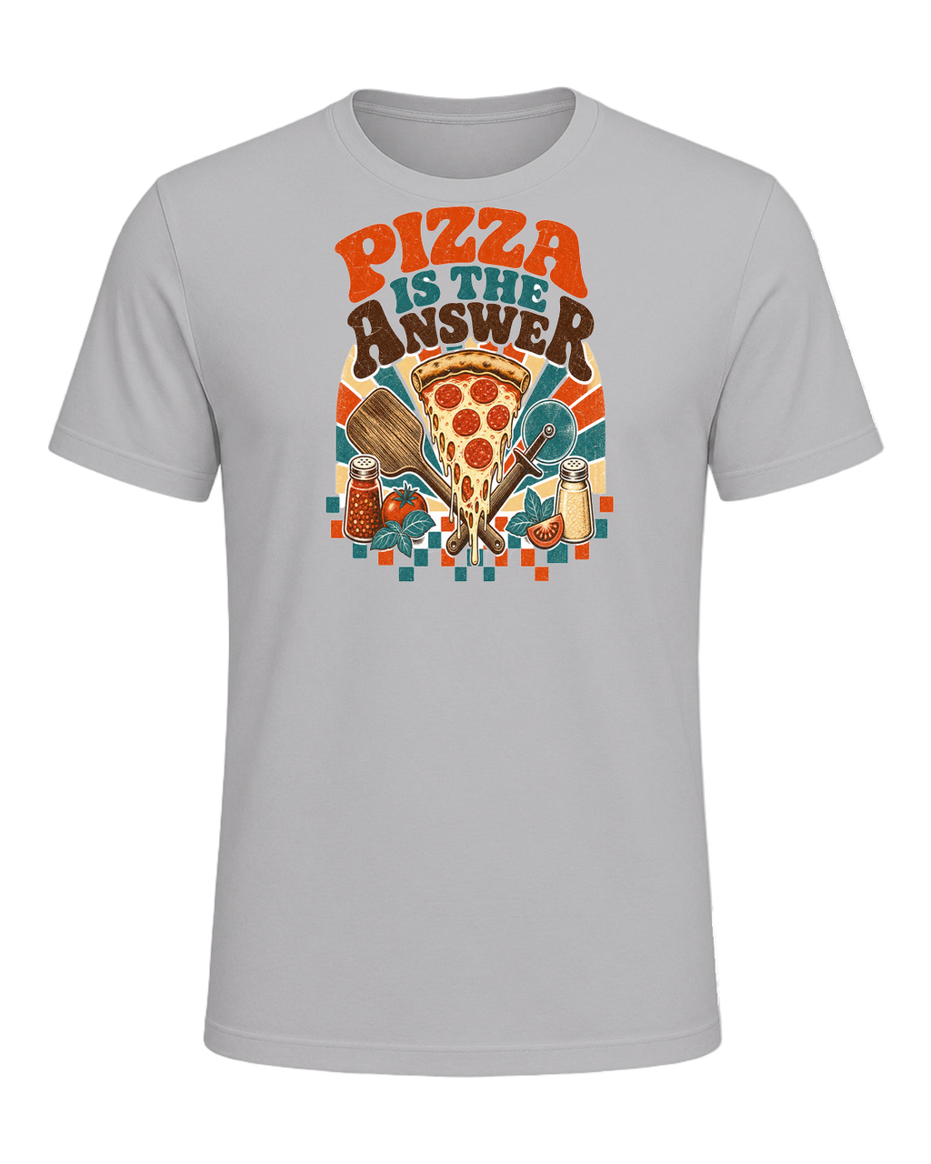 PIZZA IS THE ANSWER — Athletic Heather