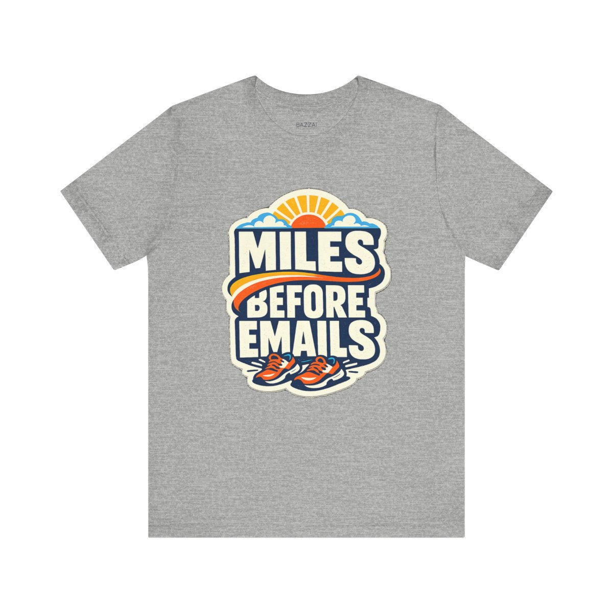 Funny Running T-Shirt — Miles Before Emails — running t-shirt design by Reggie
