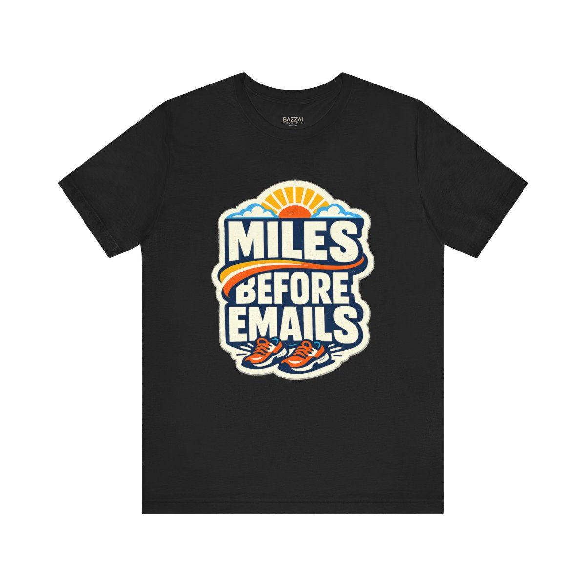 Funny Running T-Shirt — Miles Before Emails — running t-shirt design by Reggie