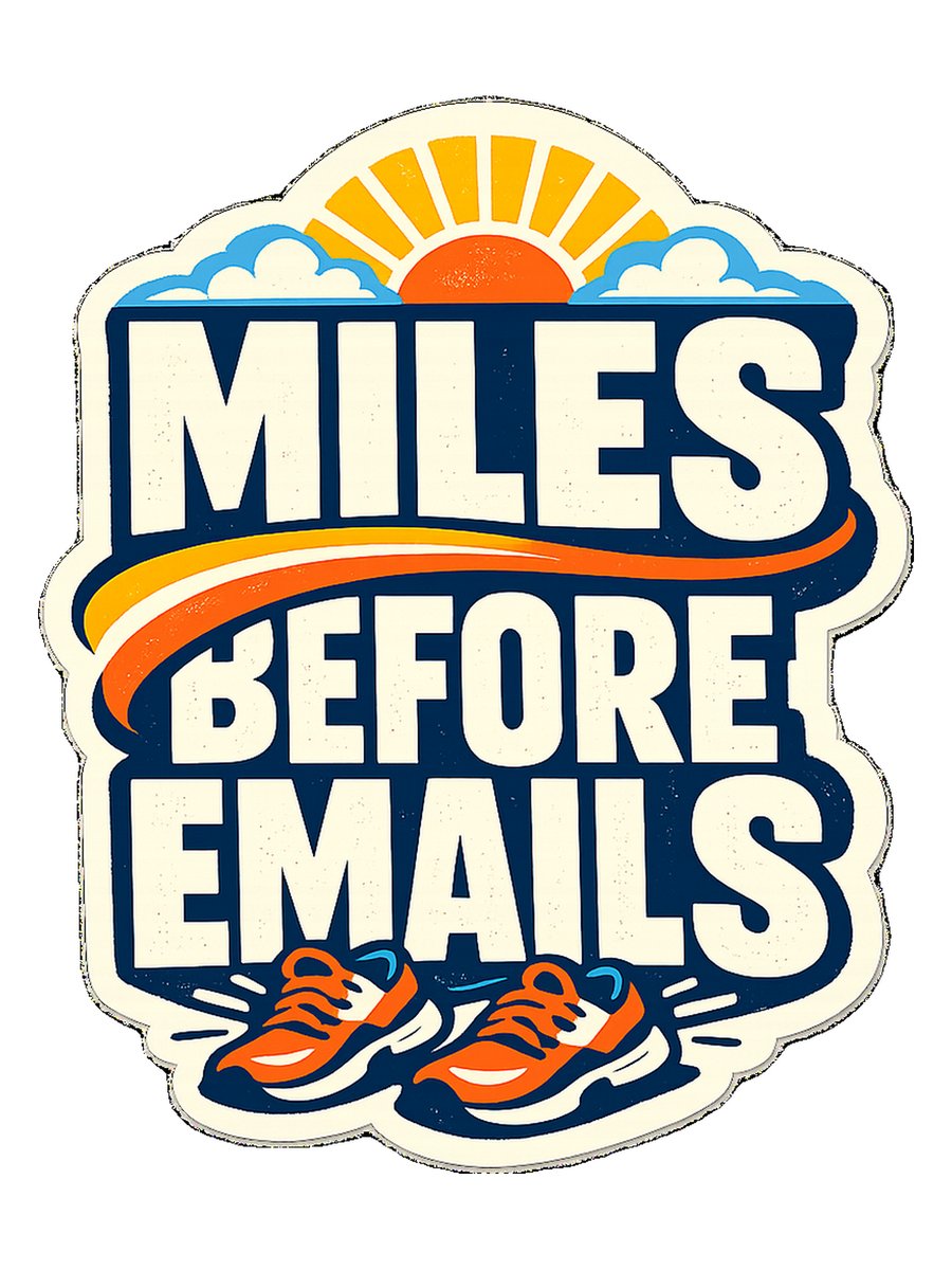 Funny Running T-Shirt — Miles Before Emails