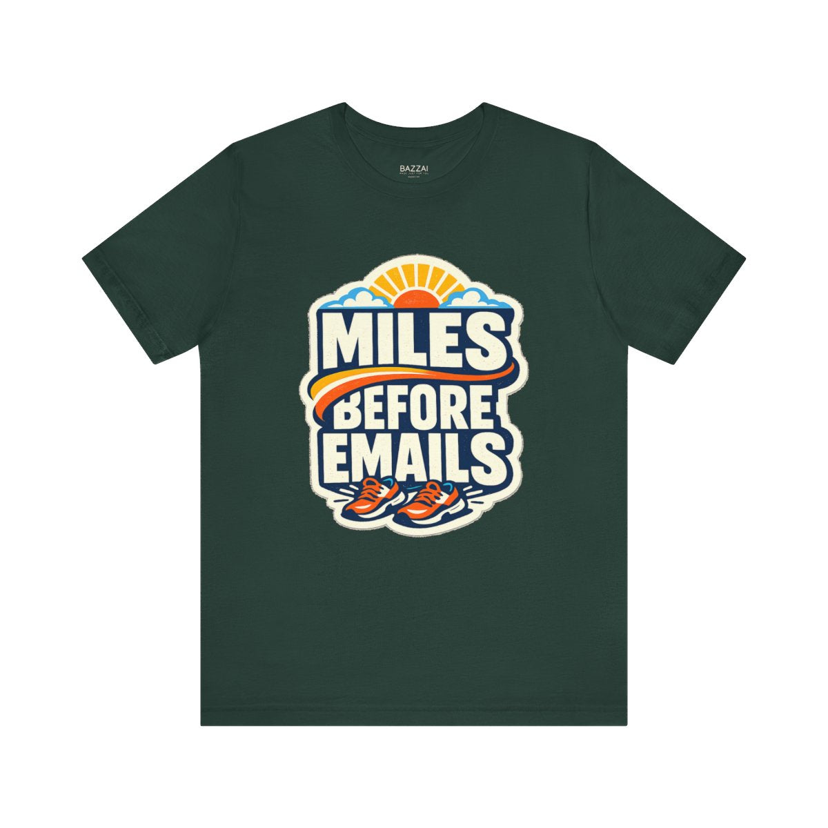 Funny Running T-Shirt — Miles Before Emails — running t-shirt design by Reggie