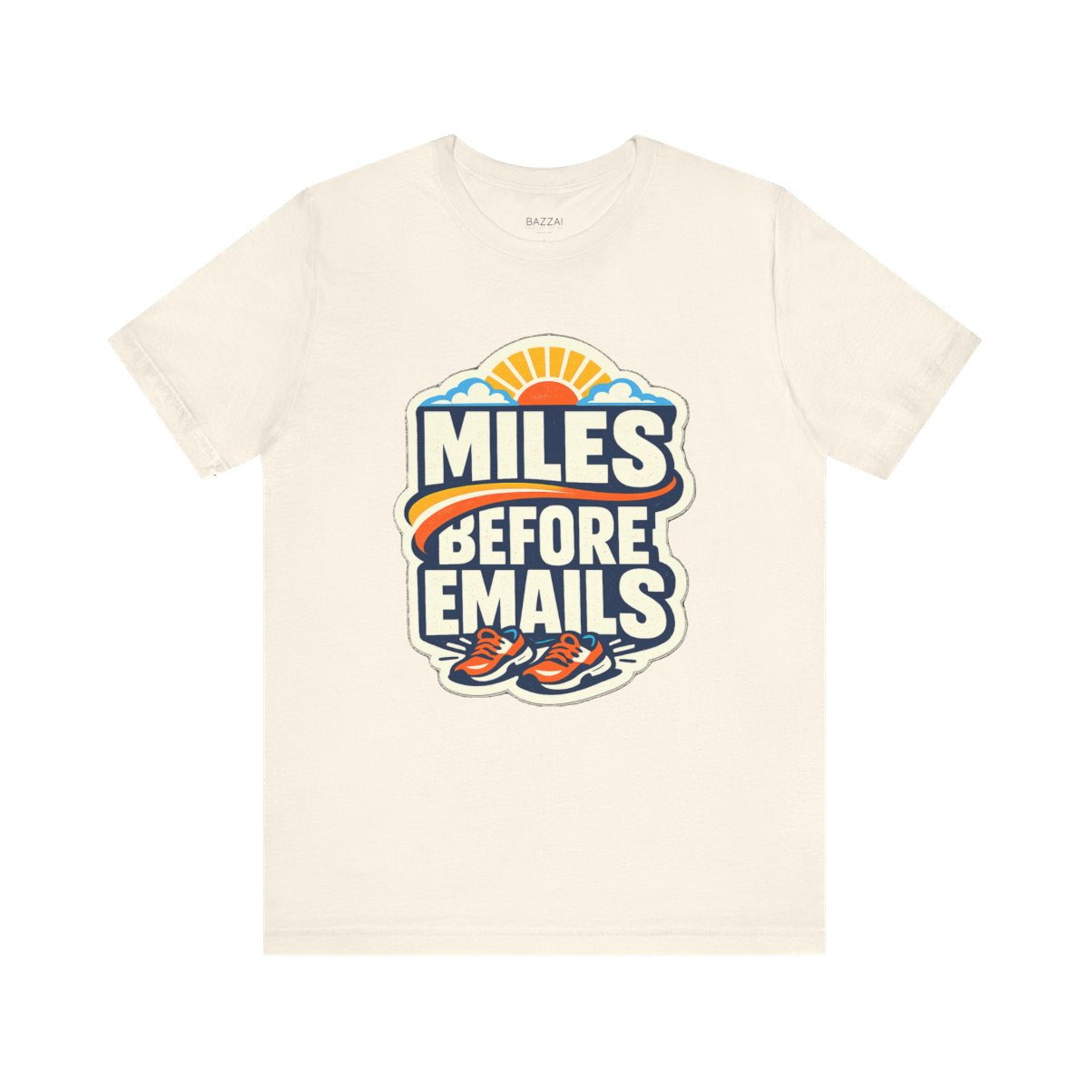 Funny Running T-Shirt — Miles Before Emails — running t-shirt design by Reggie