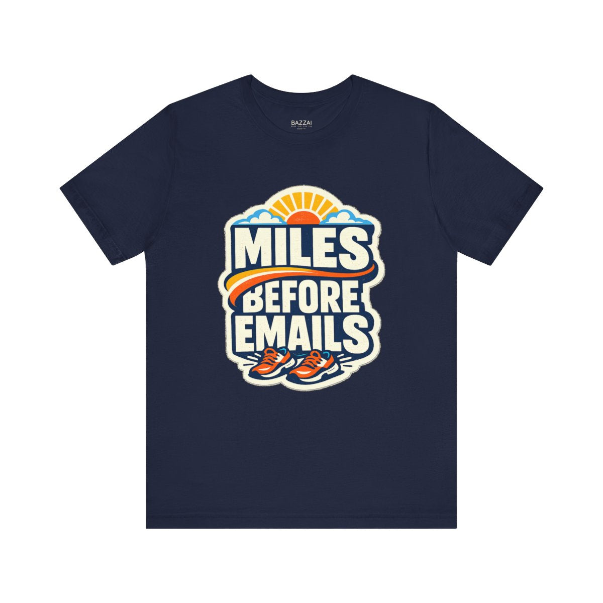 Funny Running T-Shirt — Miles Before Emails — running t-shirt design by Reggie