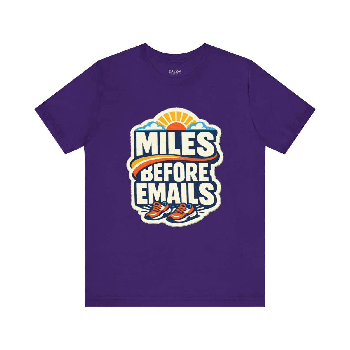 Funny Running T-Shirt — Miles Before Emails — running t-shirt design by Reggie