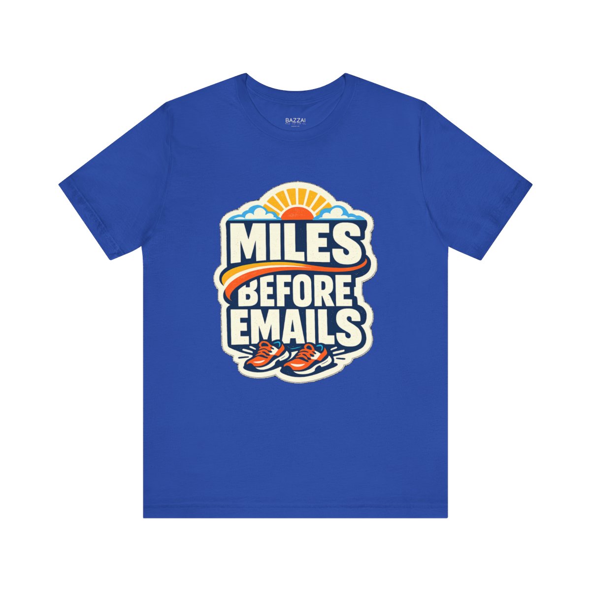 Funny Running T-Shirt — Miles Before Emails — running t-shirt design by Reggie