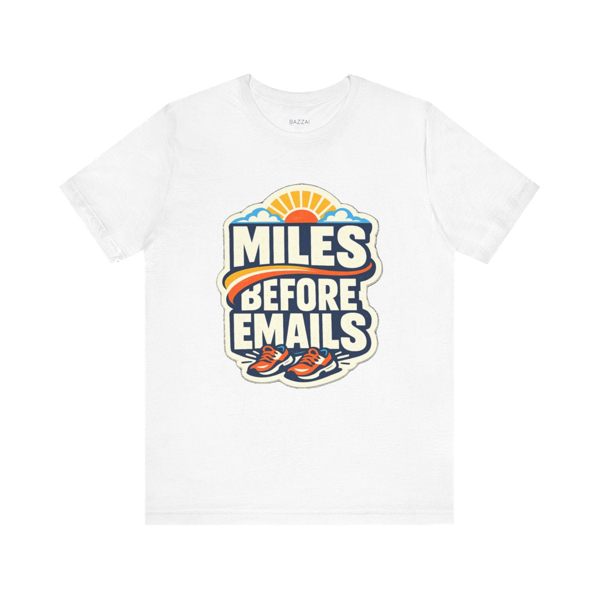 Funny Running T-Shirt — Miles Before Emails — running t-shirt design by Reggie