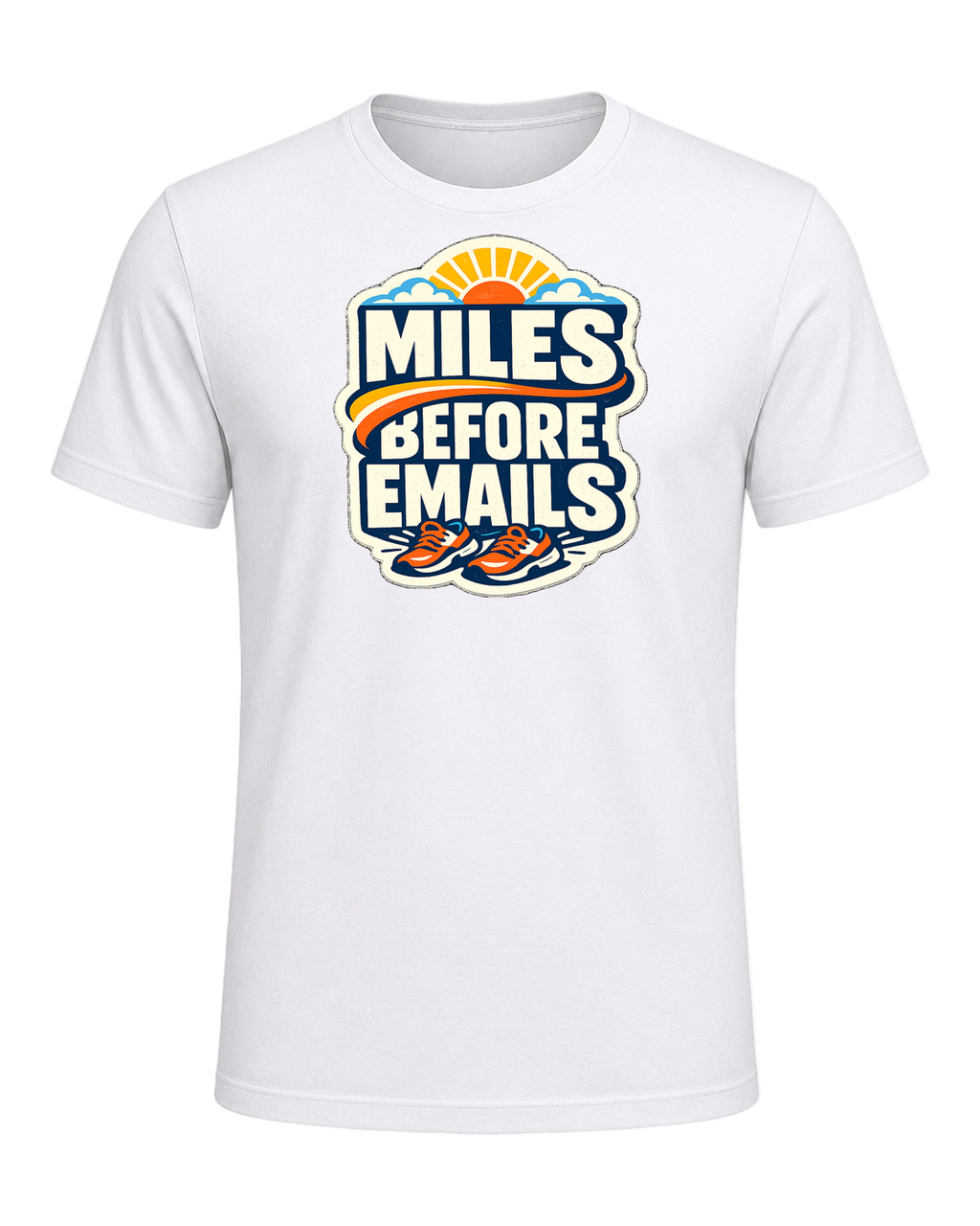 Miles Before Emails Tee — White