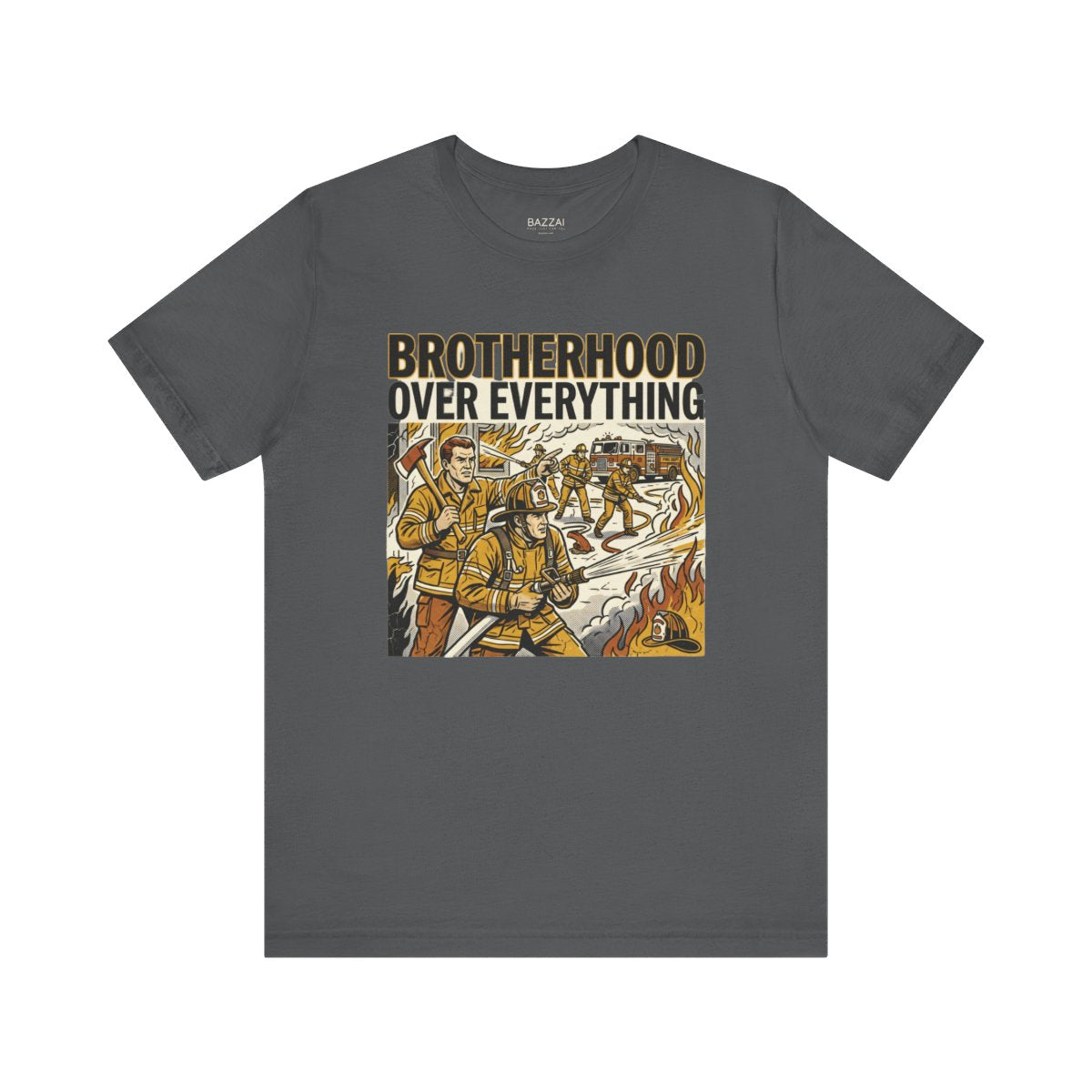 Firefighter Gift T-Shirt — Brotherhood Over Everything — t-shirt design