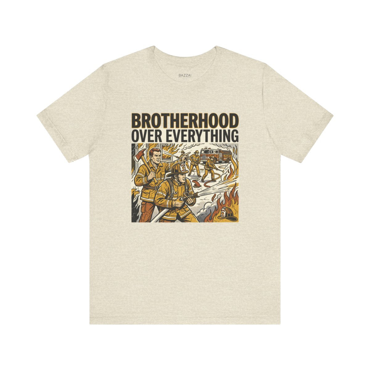 Firefighter Gift T-Shirt — Brotherhood Over Everything — t-shirt design