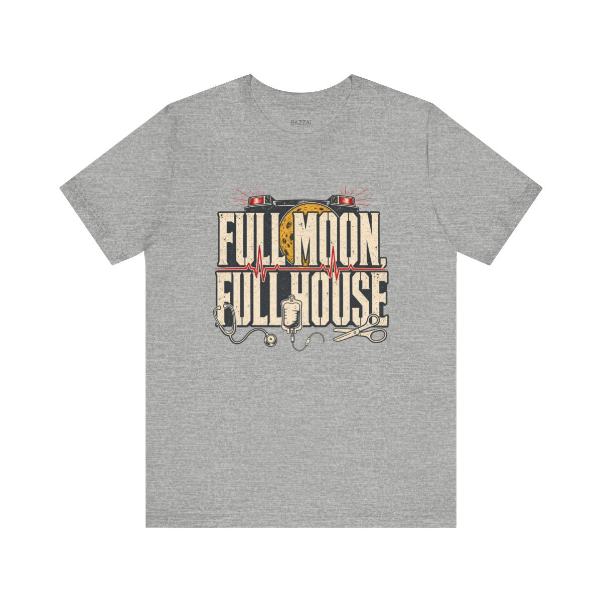 Night Shift Nurse T-Shirt — Full Moon, Full House — t-shirt design
