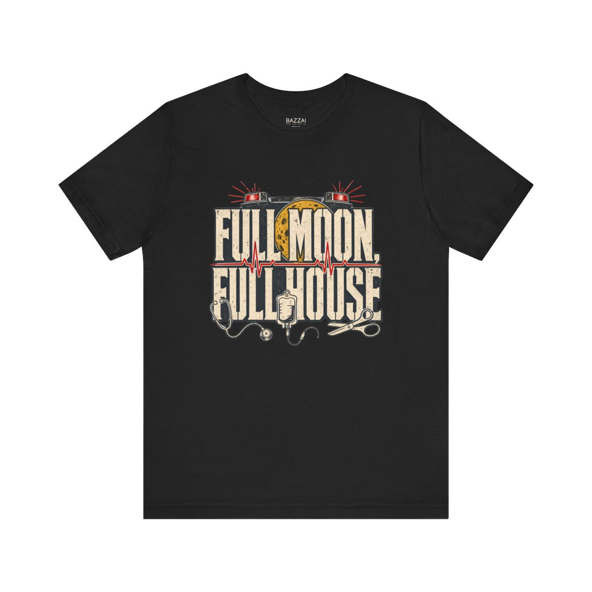 Night Shift Nurse T-Shirt — Full Moon, Full House — t-shirt design