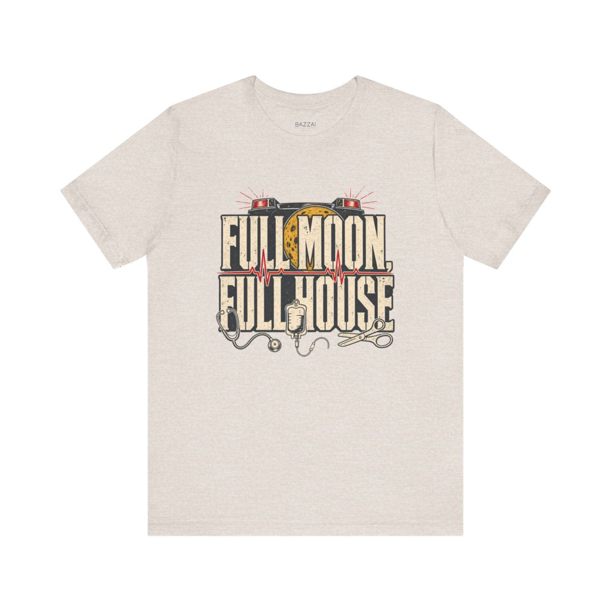 Night Shift Nurse T-Shirt — Full Moon, Full House — t-shirt design