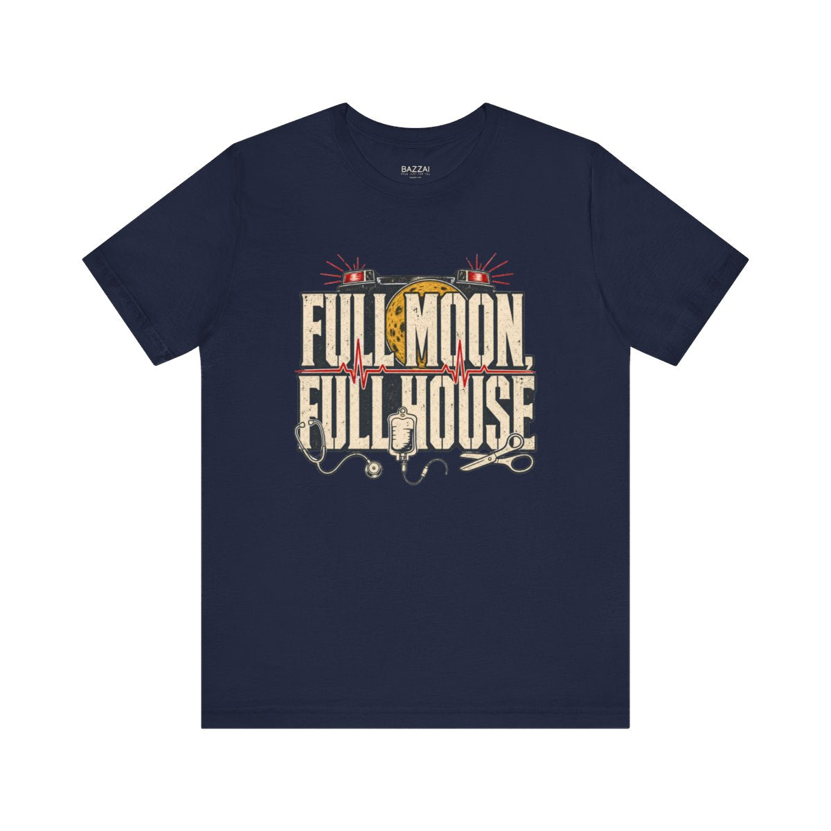 Night Shift Nurse T-Shirt — Full Moon, Full House — t-shirt design