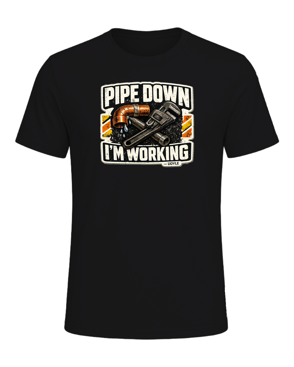 Pipe Down, I'm Working Tee — Dark Grey Heather