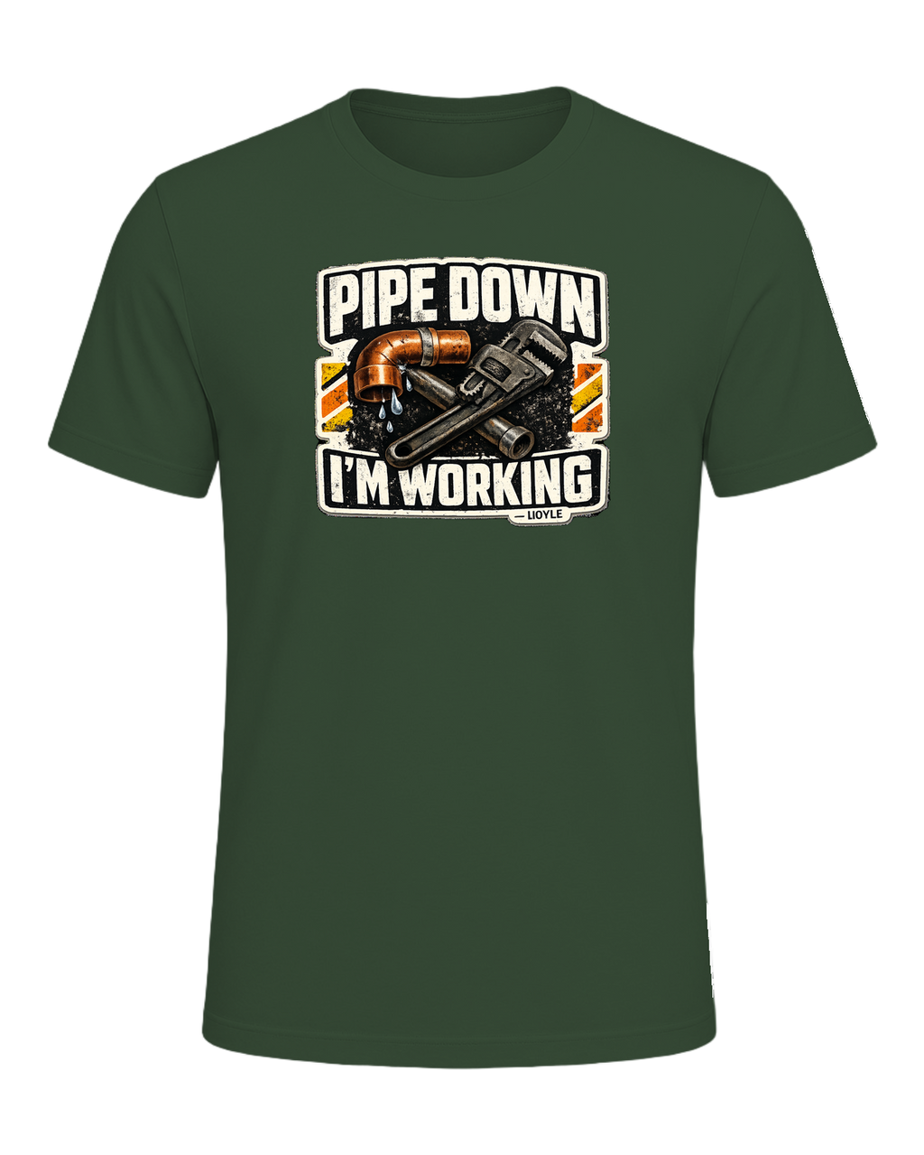 Pipe Down, I'm Working Tee — Heather Forest