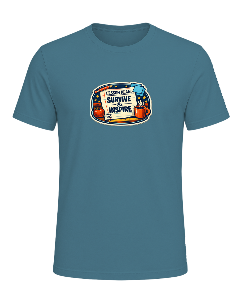Lesson Plan: Survive & Inspire Tee — Heather Deep Teal