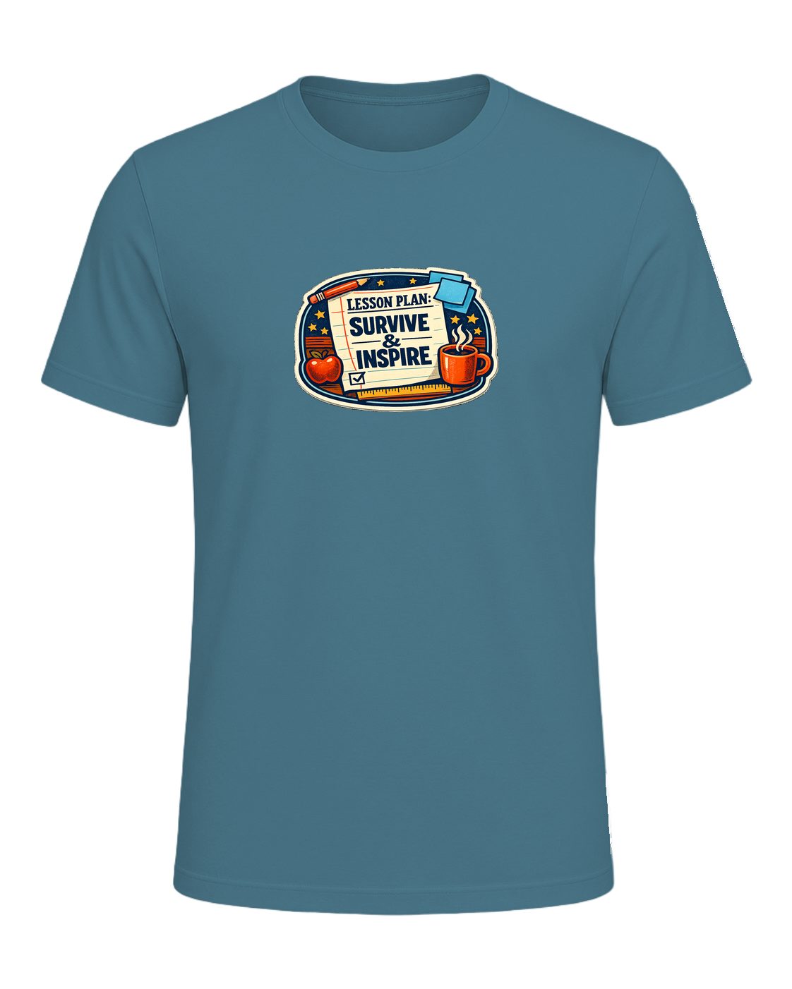 Lesson Plan: Survive & Inspire Tee — Heather Deep Teal