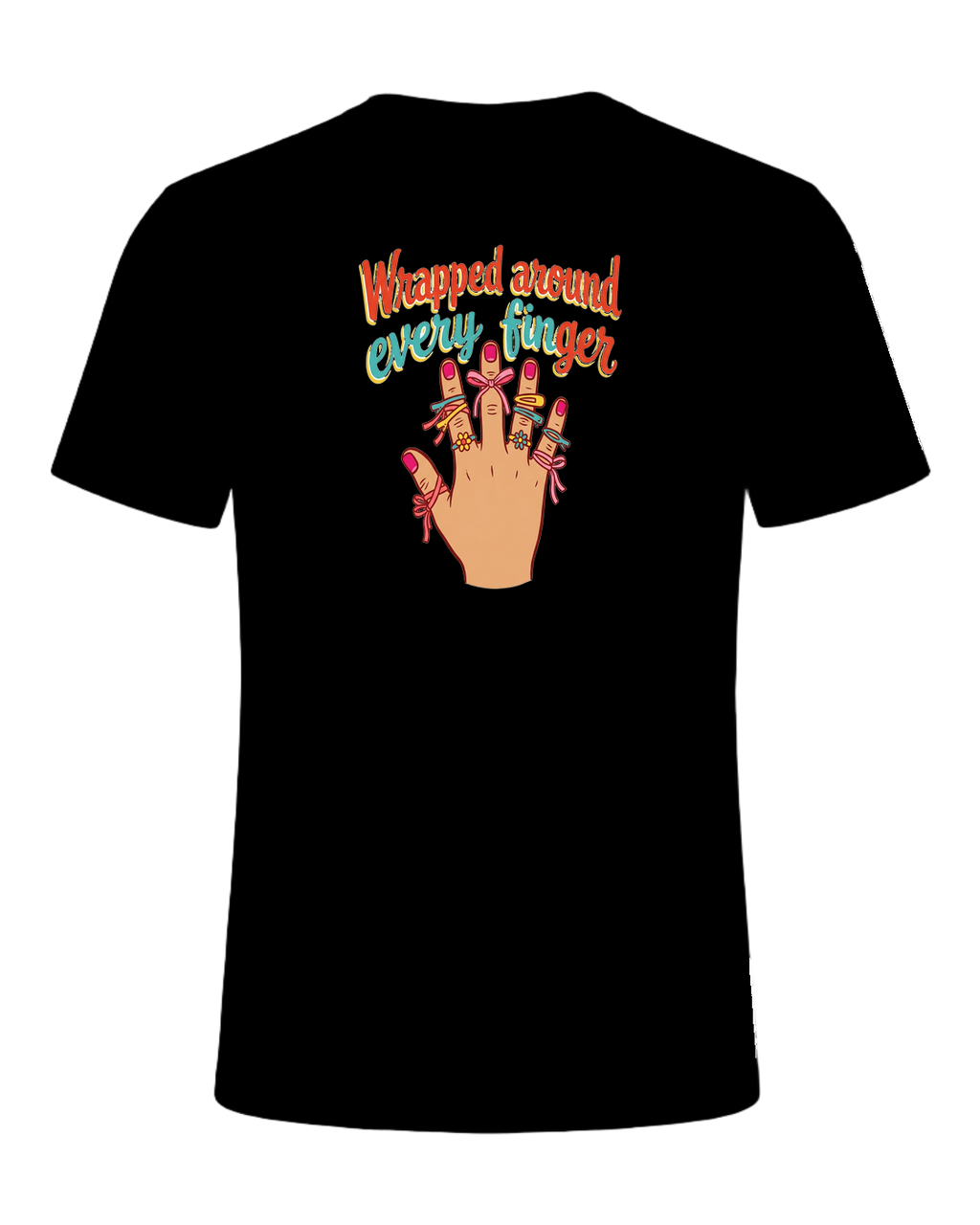 Wrapped around every finger — Black