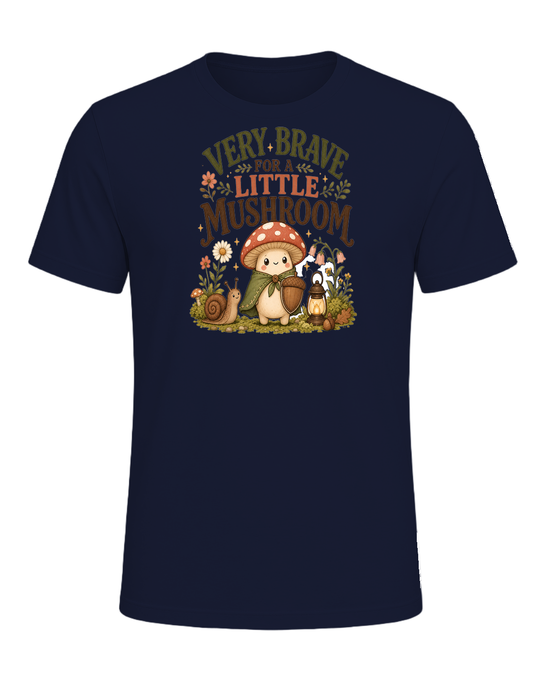 VERY BRAVE FOR A LITTLE MUSHROOM — Navy