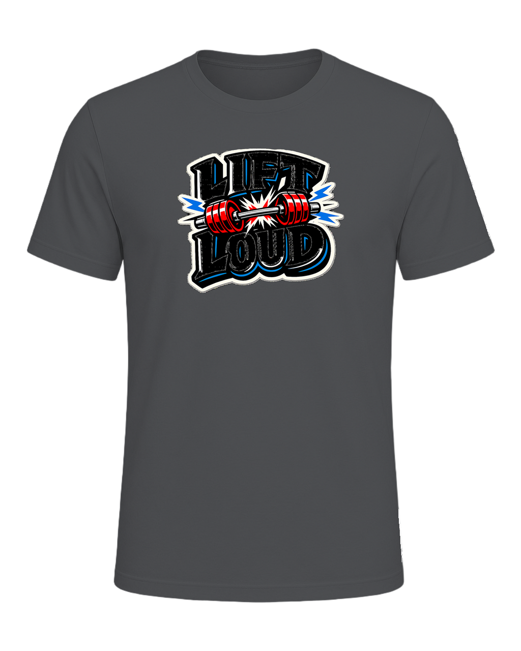 Lift Loud Tee — Asphalt