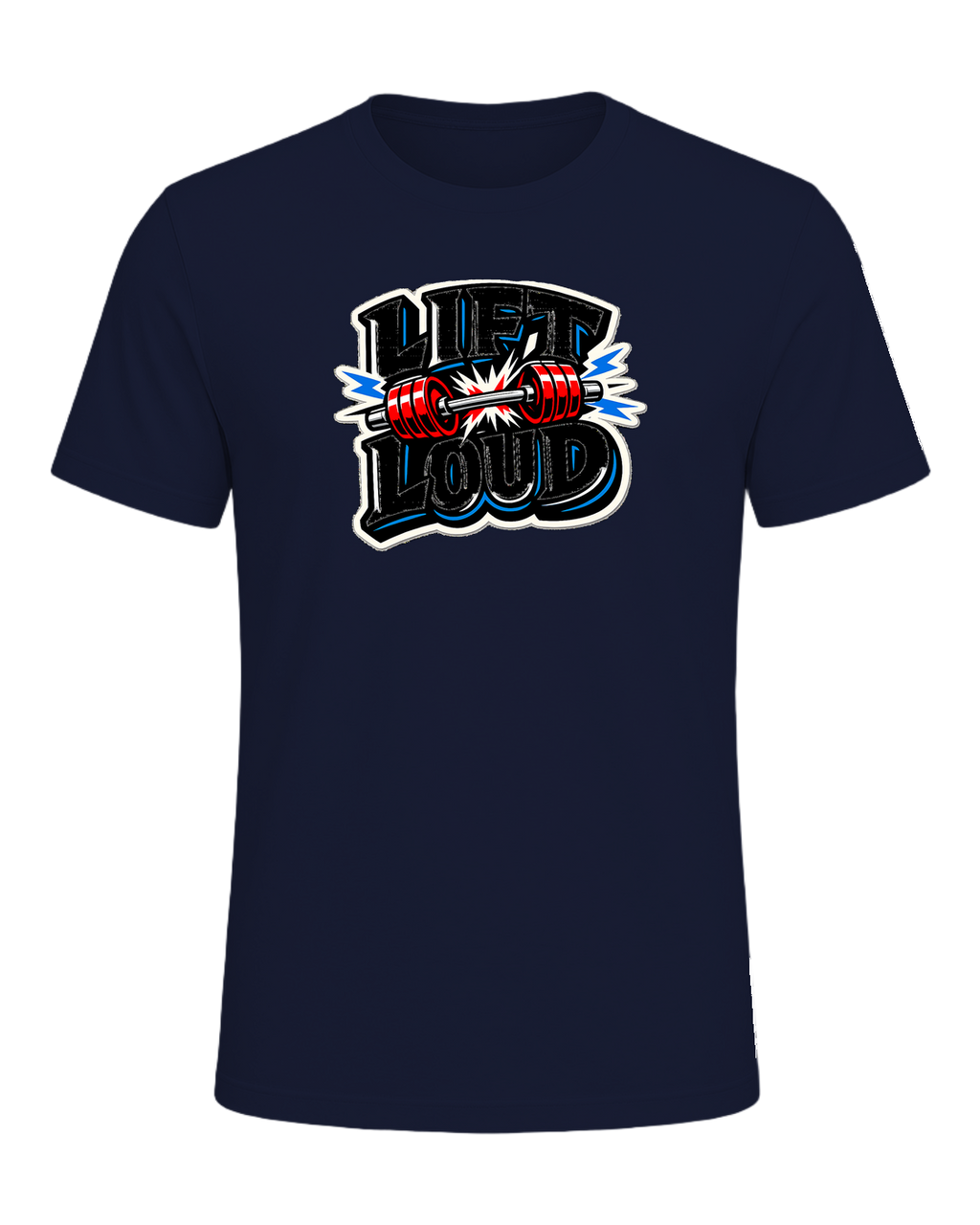 Lift Loud Tee — Navy