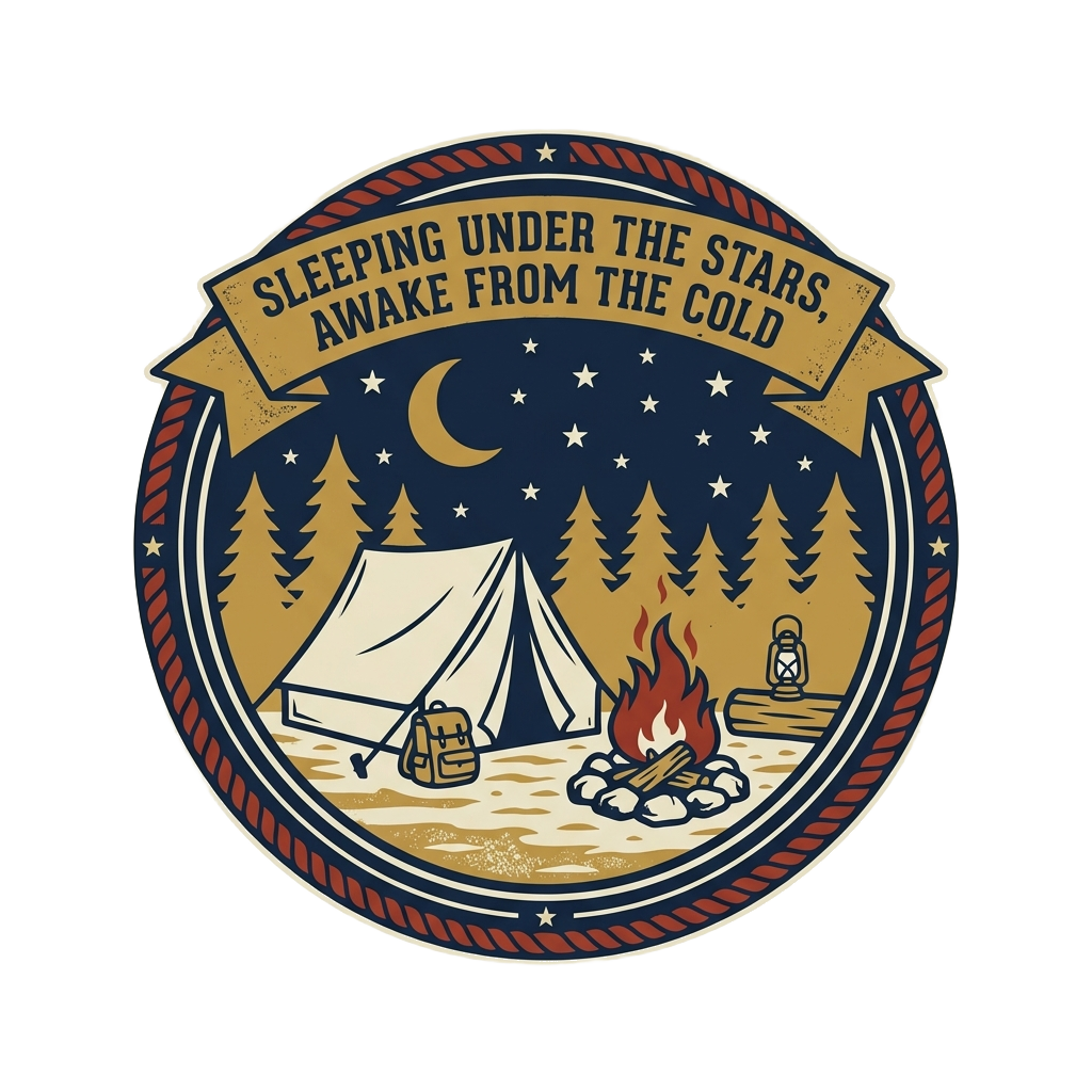 sleeping under the stars, awake from the cold