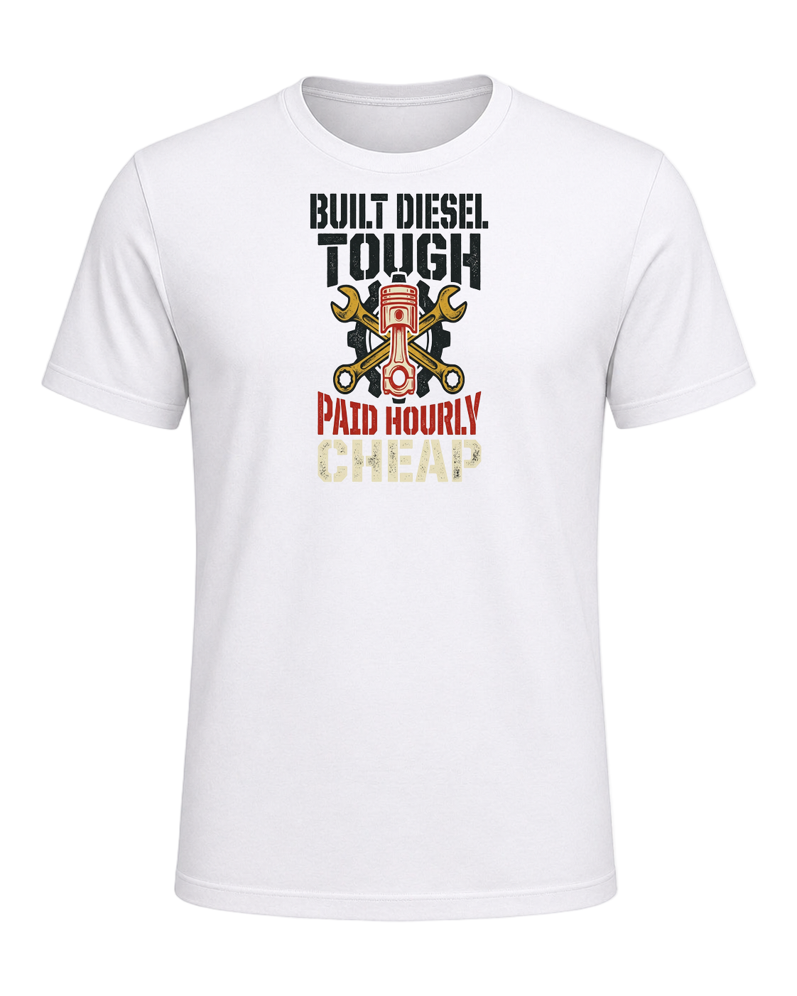 Built diesel tough, paid hourly cheap — White